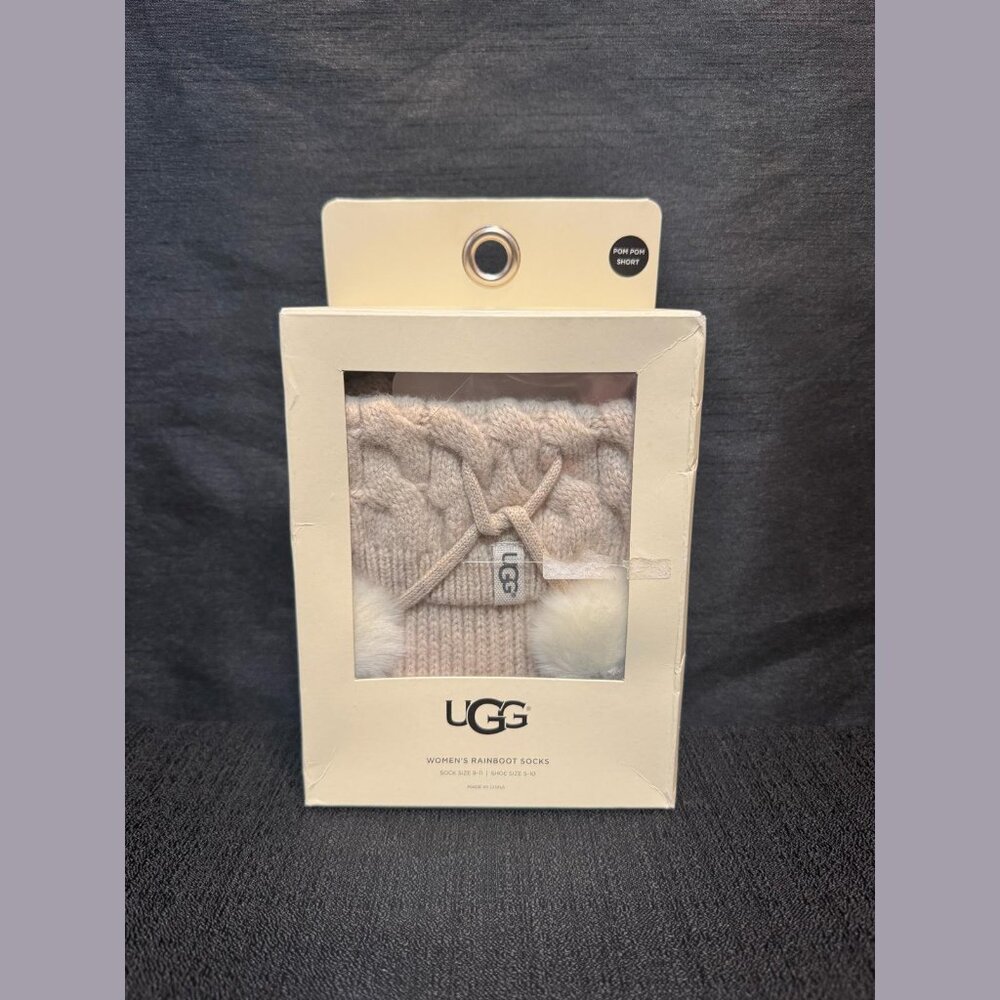 Ugg - Pom-Pom Rain Boot Sock, Short